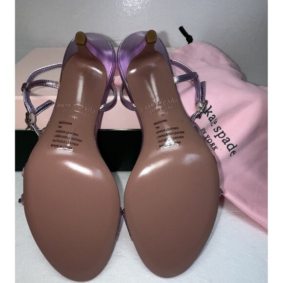 Kate Spade Makenna 7M Pink/Lavendar Strappy Sandals With Box & Dust Bag - Picture 14 of 16
